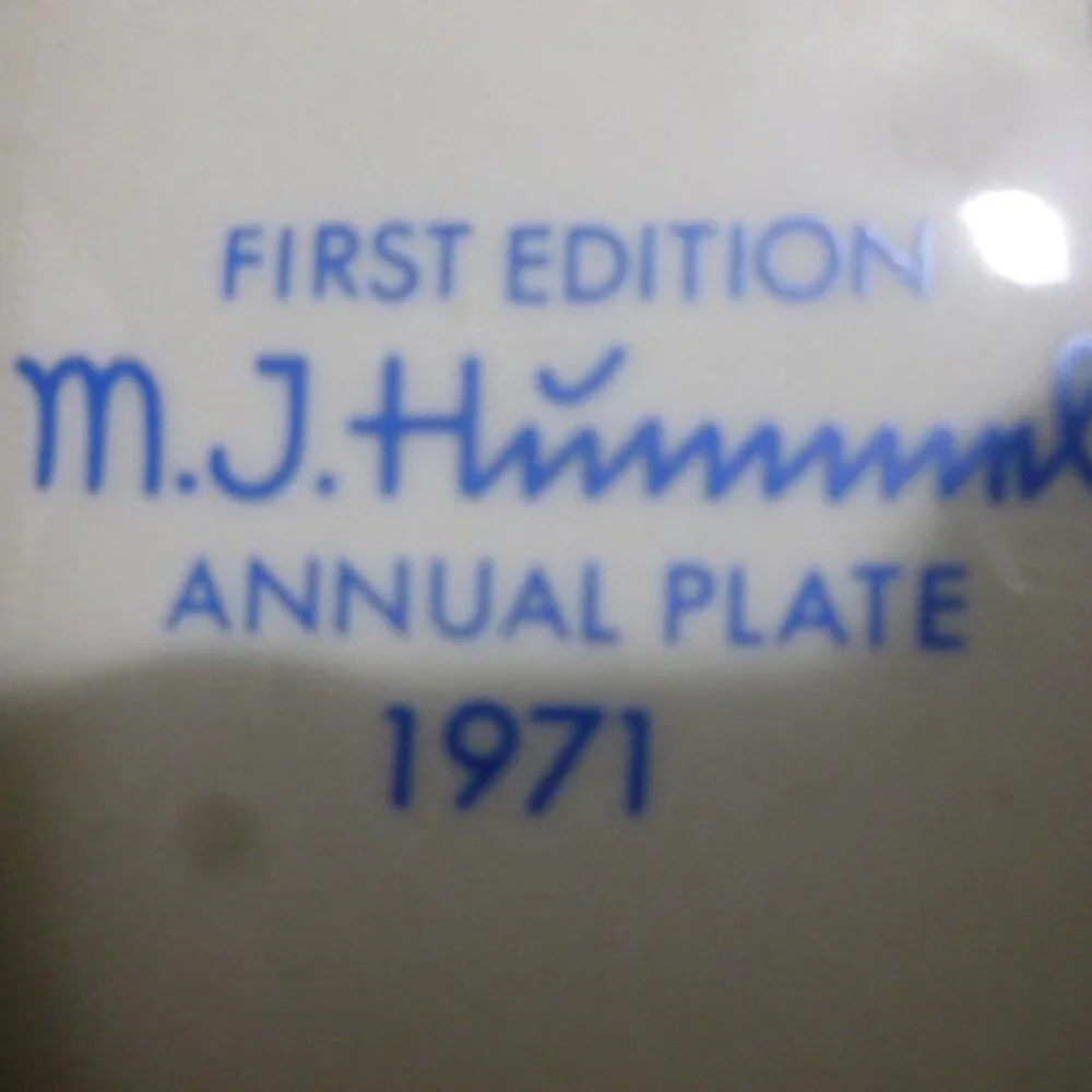 HUMMEL W.GERMANY PORCELAIN 7 1/2" ANNUAL PLATE # 264 FIRST ISSUE  1971s MKD 8125 - Picture 5 of 6